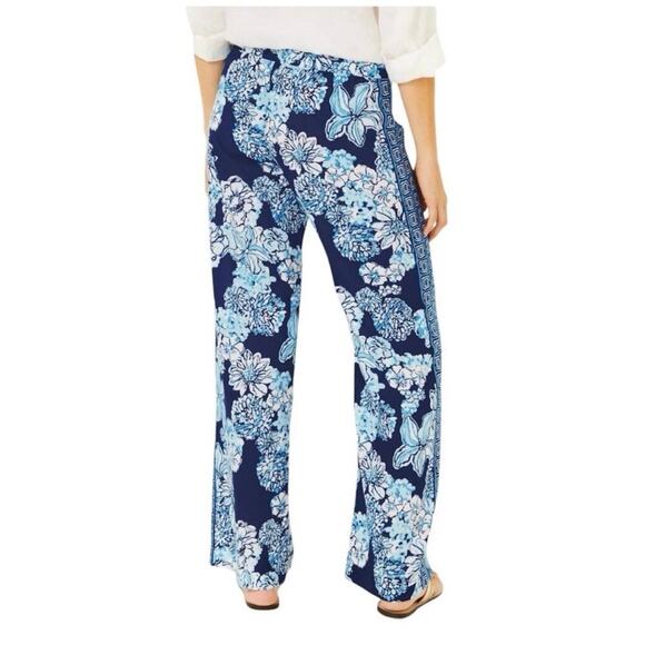 Lilly Pulitzer Women's Bal Harbour Palazzo in Low Tide Navy Size S - Picture 3 of 11